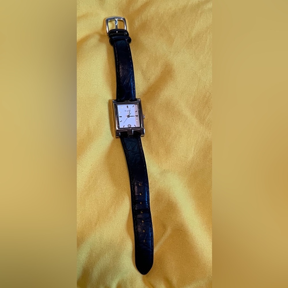 Bulova brown leather band watch